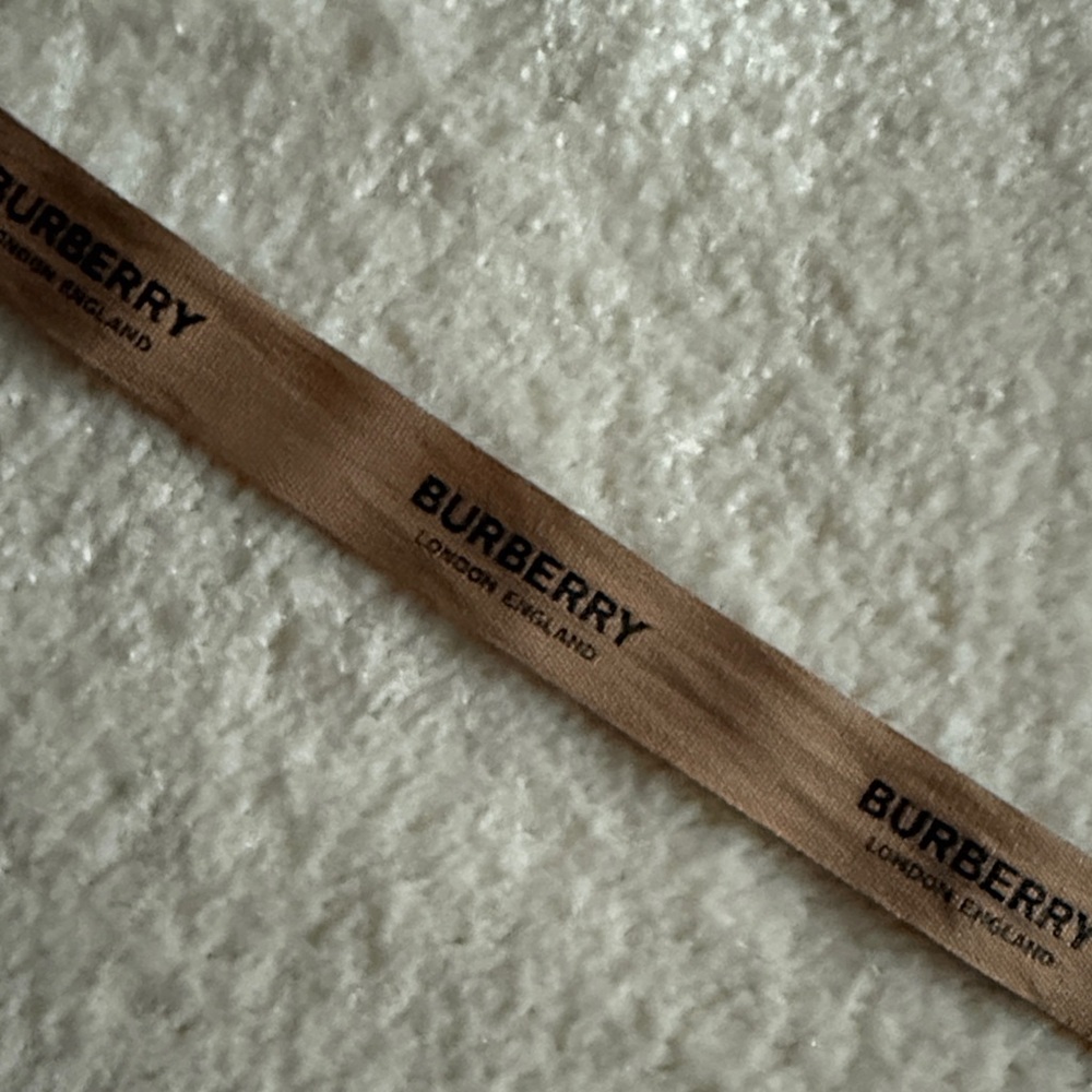 Small Brown Burberry Ribbon - Picture 2 of 5
